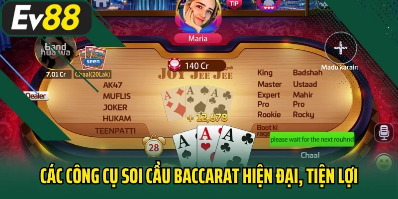 Các công cụ soi cầu baccarat hiện đại, tiện lợi