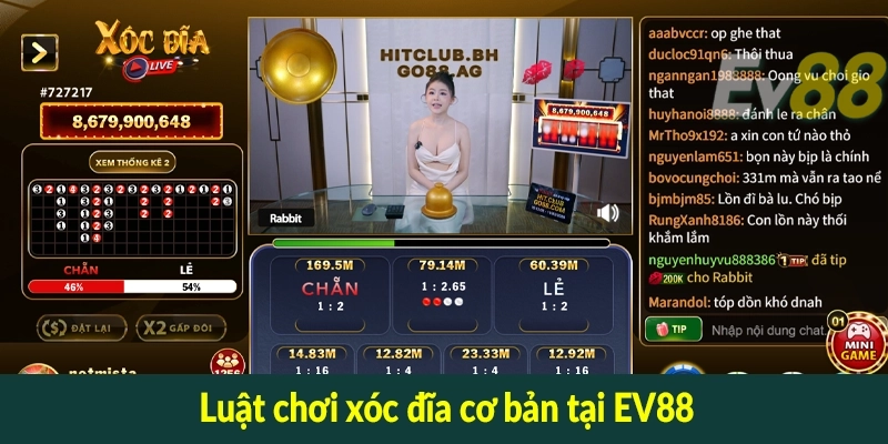 Luật chơi xóc đĩa cơ bản tại EV88